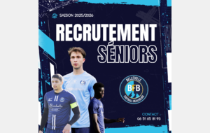 RECRUTEMENT SÉNIORS - SAISON 2025/2026