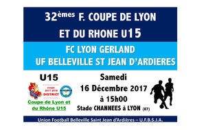 COUPE LYON/RHONE U15 - 32ème 