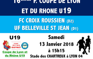 COUPE LYON/RHONE U19 - 16ème 