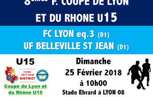 COUPE LYON/RHONE U15 - 8ème 