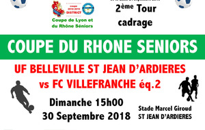 COUPE DE LYON ET DU RHONE SENIORS - 2ème tour 