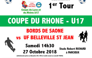 COUPE DE LYON ET DU RHONE U17 - 1er tour 