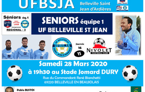 annulation covid19 : SENIORS 1 UFBSJA  - FC NIVOLET