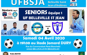 annulation covid19 : SENIORS 1 UFBSJA  - U.S. NANTUA