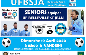 annulation covid19 : FC BRESSANS  - SENIORS 1 UFBSJA 